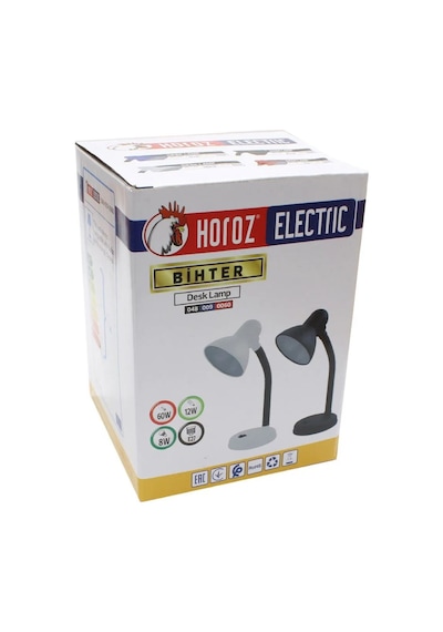 Horoz Bihter Spiralli Masa Lambası - Siyah - Anahtarlı - E27 - 048-009-0060s