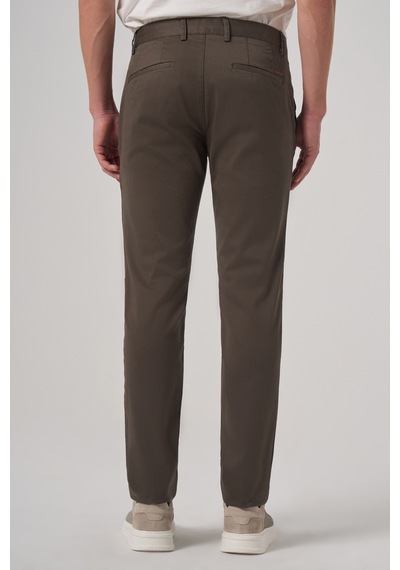 Morven Erkek Haki Pamuk Trend Slim Fit Chino Pantolon 26ks003003710 Haki