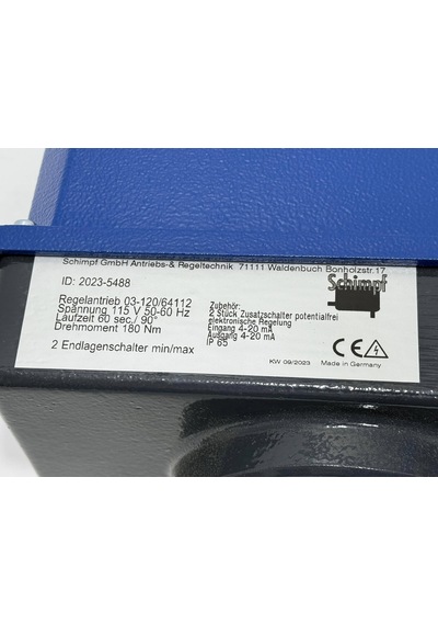 Schimpf 03-120/64112 Servo Motor 115v 180nm