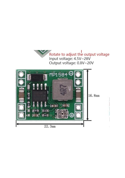 MP1584EN 3A Ultra Küçük Boyutlu DC-DC Adım Aşağı Besleme Modülü ayarlanabilir