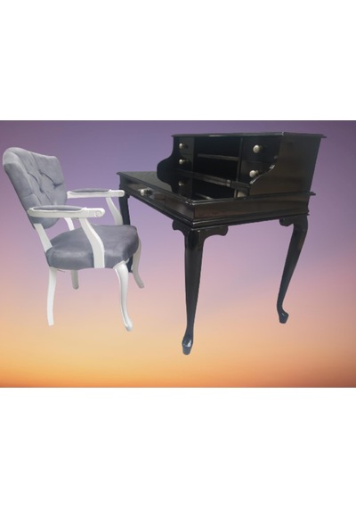 Bengimobilya Çalışma Masa-Berjer Sandalye Kelebek Model Siyah Lake Boya Keten (498396447) Siyah Bengimobilya Çalışma Masa-Berjer Sandalye Kelebek Model Siyah Lake Boya Keten (498396447) Siyah