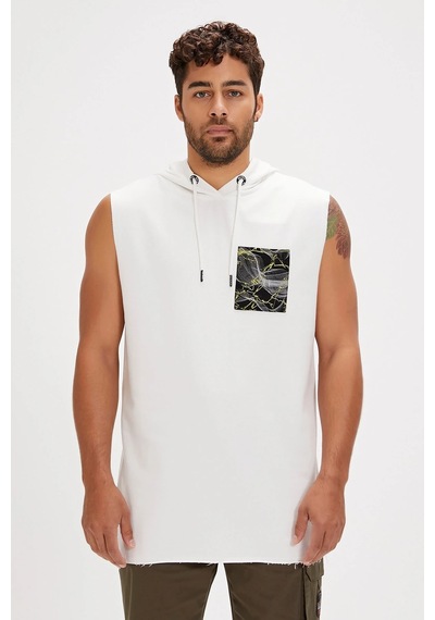 Bad Bear Bolt Beyaz Erkek Hoodie Sweatshirt Siyah