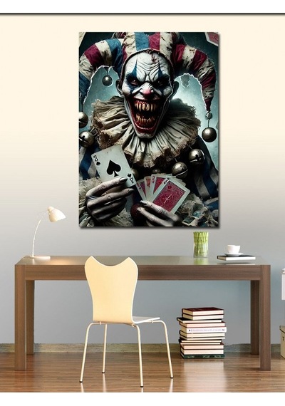 Kanvas Tablo Palyaço Joker 100cmx140cm