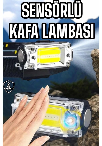 Şarjlı Kafa Feneri Suya Dayanıklı Ayarlanabilir Kamp Feneri Çok Renkli 62102021