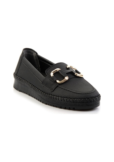 Bambi Siyah Kadın Loafer Ayakkabı K01536194009 Siyah