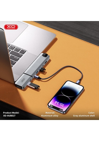 4k Hdmı Ve Ethernet Girişli 100w Pd Şarj Destekli Alüminyum Usb-c Hub Çoklayıcı