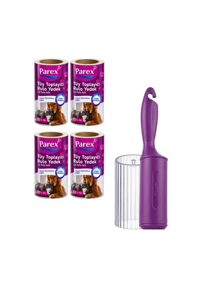 Premium Tüy Toplayıcı 4'lü Yedek Rulo Ve Aparat + Şeffaf Kapak Paketi