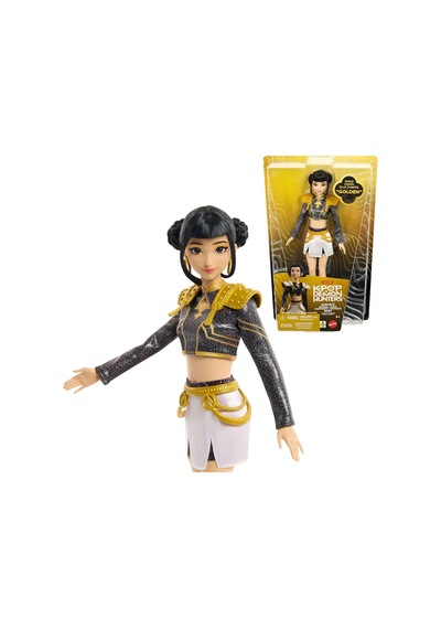 Kpop Demon Hunters Huntr/x Mattel Zoey Golden Şarkı Söyleyen Hareketli Bebek 28 Cm