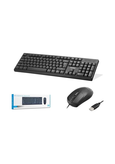 Nodar Km501 Kablolu Klavye Ve Mouse Set Q Siyah