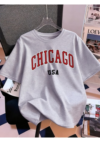 Noıssey Urban Pop Graphic Kadın Tişört Koleksiyonukod 5223 Gri