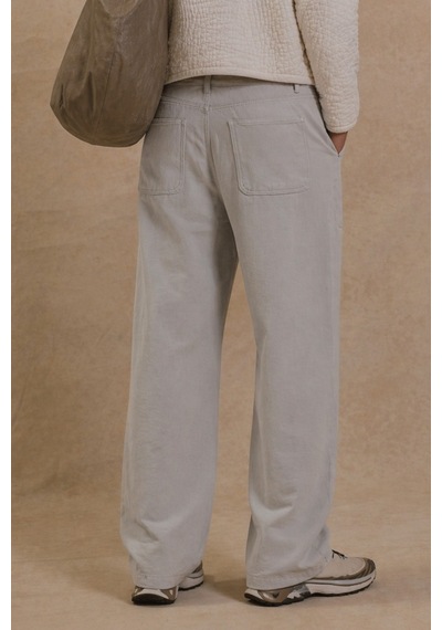 Tarz Cool Erkek Baggy Pantolon Geniş Paça Rahat Kesim Günlük Stil Gri