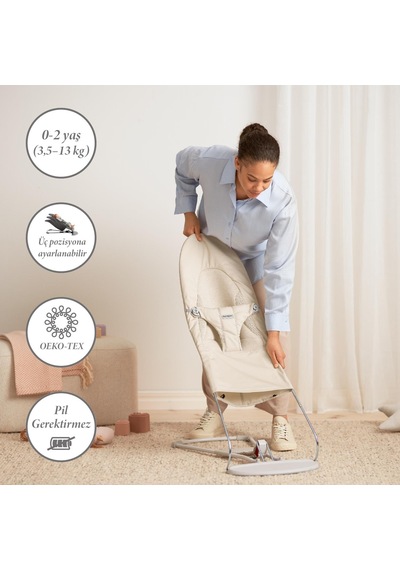 Babybjörn 2'li Set Balance Soft Woven Jersey Üçlü Kumaş Ana Kucağı & Kanguru Mini 3d Jersey Light Beige