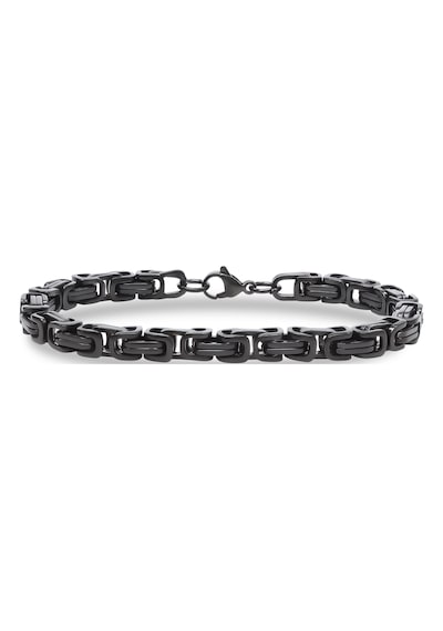 Premium Kral Çelik Zincir Bileklik 6mm 3183czb2d3 - 20 Cm - Siyah Renk Siyah