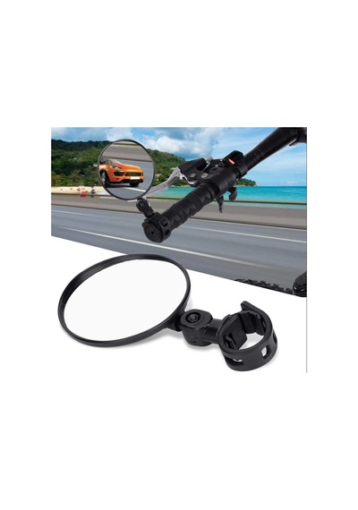 Elektrikli Scooter Bisiklet Dikiz Aynası, Tüm Bisikletlerle Uyumlu, 8 Cm Çap, Gidon Kelepçesi, 360 Derece, 2 Adet,