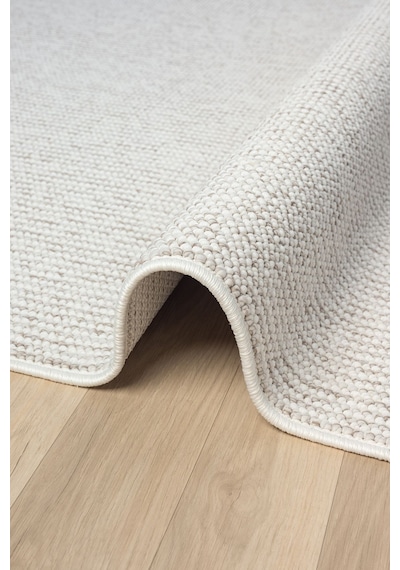 Mariesse Home Naturel Bukleli Yumuşak Dokulu Beyaz Bej Iskandinav Koridor Kesme Yolluk Dokuma Halı