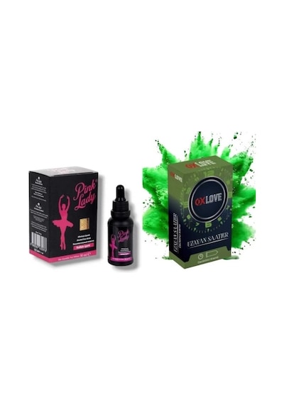 Pink Lady Kadın Istek Arttırıcı Damla 30 Ml + Oxlove 10 Lu Prezervatif Gecıktırıcılı Kremli