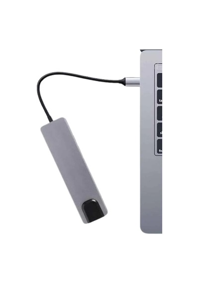 Ers Usb Type-c Hub Dönüştürücü Çevirici Çoklayıcı Macbook Çevirici 8 Portlu