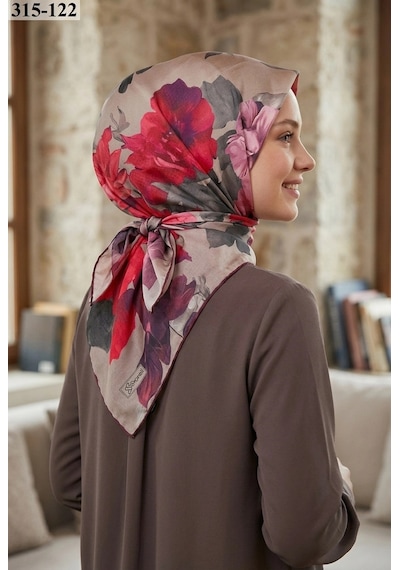 Sharell Desenli Soft Pamuk Eşarp 315-122 Çok Renkli