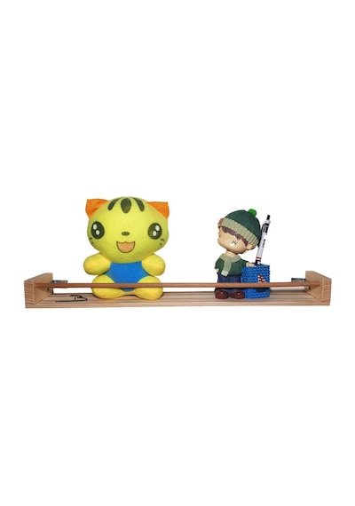 Baris-Dizayn Montessori 50Cm Dar Duvar Rafı Ahşap Kitaplık Bebek Odası Çocuk 3 Ahşap