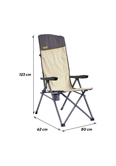 Uquip Justy Xl 3 Pozisyonlu Konforlu Katlanır Kamp Sandalyesi Boulder Kum