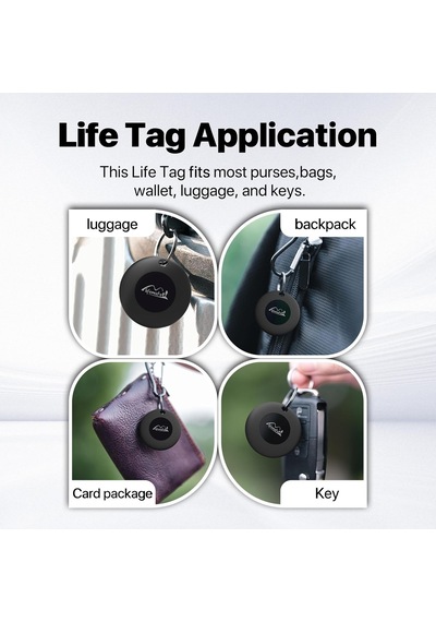 Tr Lifetag Apple İle Uyumlu Mfı Lisanslı Smart Tag Akıllı  4'lü Paket- Siyah