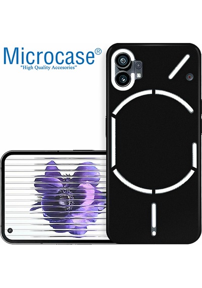 Nothing Phone 1 Elektrocase Serisi Silikon Kılıf - Siyah Al3340