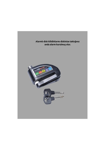 Suya Dayanıklı 110db Alarmlı Çelik Disk Kilidi Yeni Nesil - Aaaaaa8124-2490