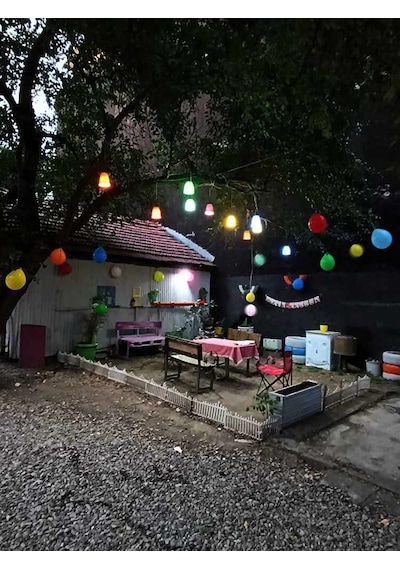 Alaçatı Ağaç Feneri - 10 Lu Renkli Dış Mekan Aydınlatma Plastik Gövde + E27 Duy