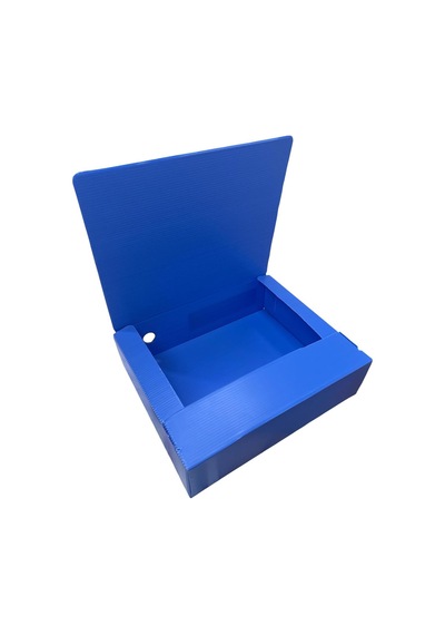 Arşiv Klasörü 29x10x40cm Oluklu Plastik Mavi Lastikli Sırt Etiketli Metal Parmak Halkalı Arşiv Kutusu 40x10x29cm