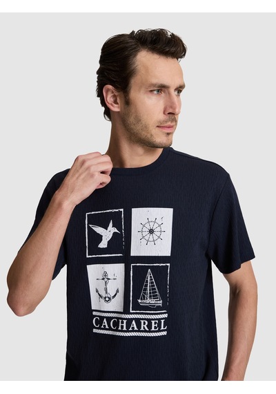 Cacharel Erkek Lacivert Tişört 50320529-vr033
