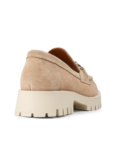 Deery Kadın Hakiki Süet Bej Tokalı Loafer - 02037zbejc01