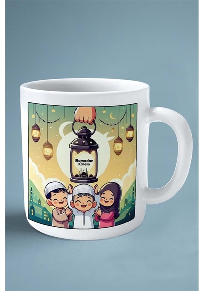 Ramazan İslamiyet Baskılı Kupa Bardak Çift Taraflı Baskı Kişiye Özel Model 6 Çok Renkli