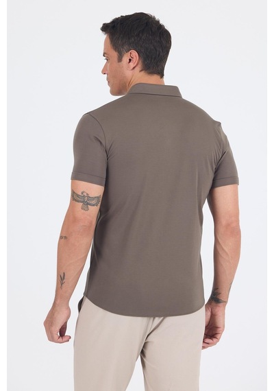 İmza Koyu Haki İtalyan Düğmeli Yaka Kısa Kol Cepsiz Slim Fit Gömlek 1004250255 Koyu Haki İmza Koyu Haki İtalyan Düğmeli Yaka Kısa Kol Cepsiz Slim Fit Gömlek 1004250255 Koyu Haki