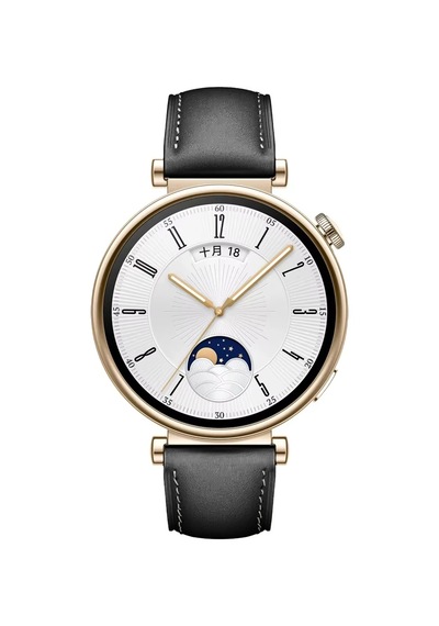Huawei Watch Gt4 41mm İle Uyumlu Gümüş Metal Tokalı Deri Zarif Şık Kordon