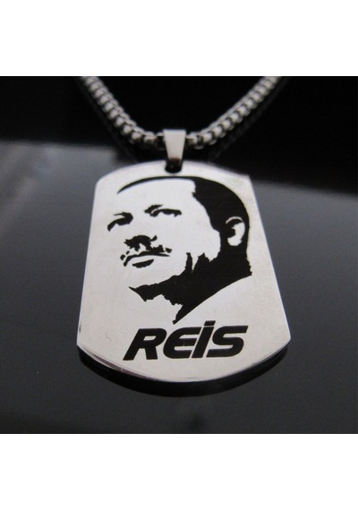 Recep Tayyip Erdoğan Figürlü Reis Yazılı Çelik Künye Kolye Çelik