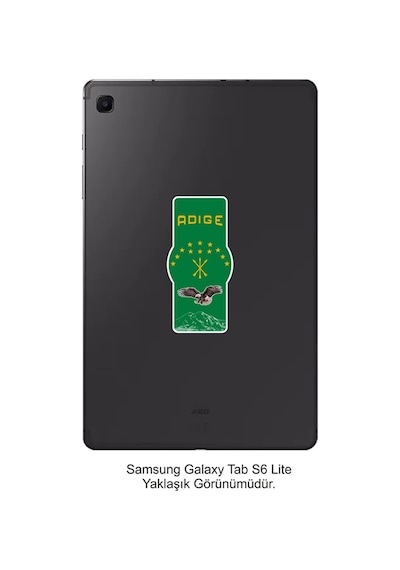 Adige Çerkes Bayrak Telefon Tablet Etiketi