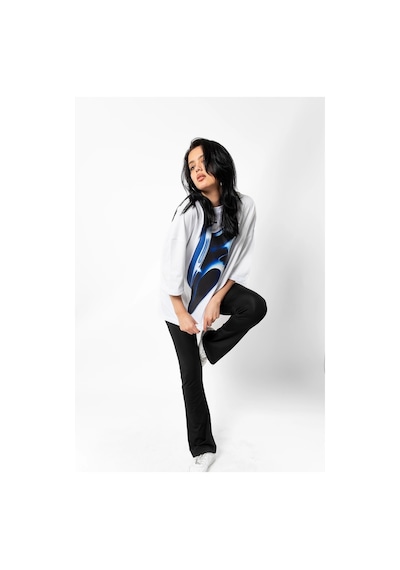 Tarzsokak Mask Baskılı Beyaz Unisex Oversize Beyaz