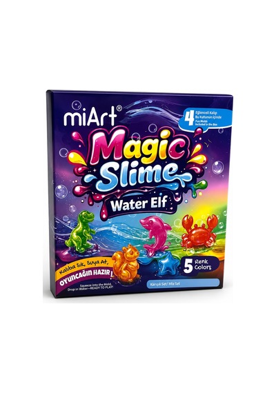 Magic Slime Water Elf Karışık Sihirli Slime Oyun Seti 5 Renk 4 Kalıp Çocuk Aktivite