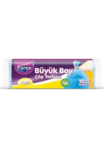 Güçlü Çöp Torbası Büyük Boy 10'lu
