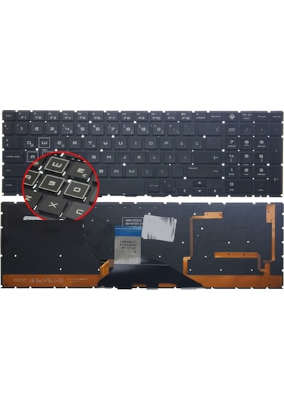 HP Uyumlu Omen 15-dc1069wm Klavye Tr Rgb Işıklı