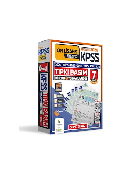 2026 Kpss Ön Lisans Ösym Çıkmış Soru Tıpkı Basım 7li Deneme Paketi Türkiye Geneli Dijital Çözümlü