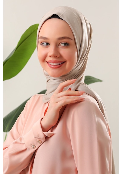 Melodi Scarf Tesettür Penye Şal Krem Krem