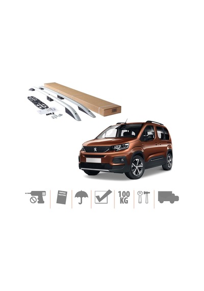 Opel Combo Kısa Şase Üst Port Bagaj Tavan Çıtası 2019 Sonrası Gri