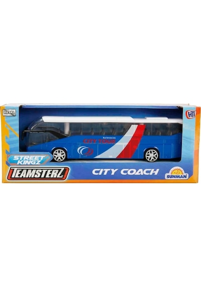 Teamsterz Street Kings Die Cast Şehir Otobüsü 18,5 Cm Metal Model Oyuncak Araç Mavi