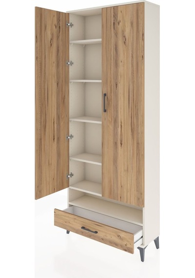 Arges Dolap 6 Raflı Tek Çekmeceli 2 Kapaklı 88x30x221 Aytaşı-çam Aytaşı Arges Dolap 6 Raflı Tek Çekmeceli 2 Kapaklı 88x30x221 Aytaşı-çam Aytaşı