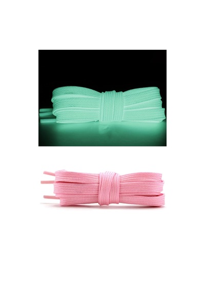 Hapshoe Fosforlu Neon Pembe 1 Cm Kalınlığında 1 Çift Yassı Spor Ayakkabı Bağcığı