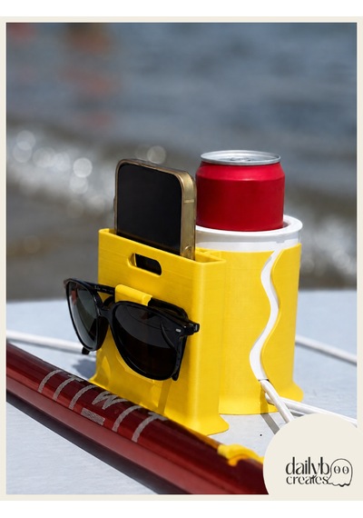 Paddle Board Sup Board Kano Termos Kutu İçecek Telefon Ve Gözlük Tutucu - Sarı