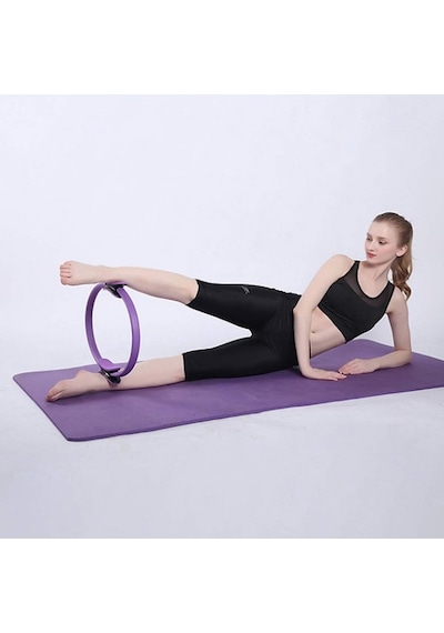 Büro Ev Ofis Spor Egzersizi İçin Esnek Pilates Çemberi Gri
