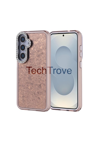 Samsung Uyumlu Galaxy S24 Plus Kılıf Kamera Çevresi Parlak Taş Detaylı Arkası Eşsiz Kırık Cam Tasarım Kapak