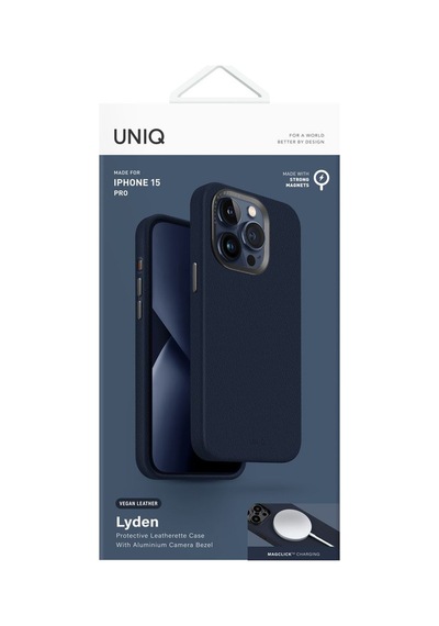 Apple Uyumlu iPhone 15 Pro Max Kılıf Lyden Serisi Deri Kaplama Magsafe Özellikli Magclick Kapak Midnight Blue Apple Uyumlu iPhone 15 Pro Max Kılıf Lyden Serisi Deri Kaplama Magsafe Özellikli Magclick Kapak Midnight Blue